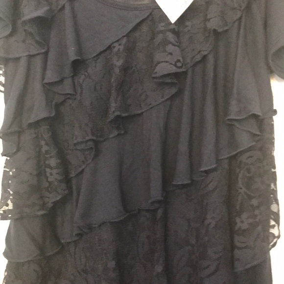 NWT Rue21 Navy Blue Shirt with Lace Détail - Picture 3 of 5